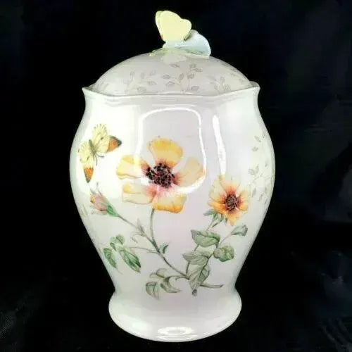 2000s Medium Lenox Butterfly Meadows Canister Cookie Jar
