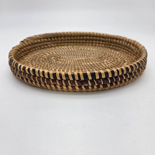 Vintage Oval Sweetgrass Woven Basket