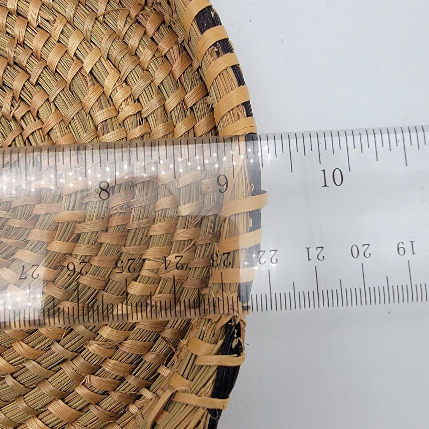 Vintage Oval Sweetgrass Woven Basket