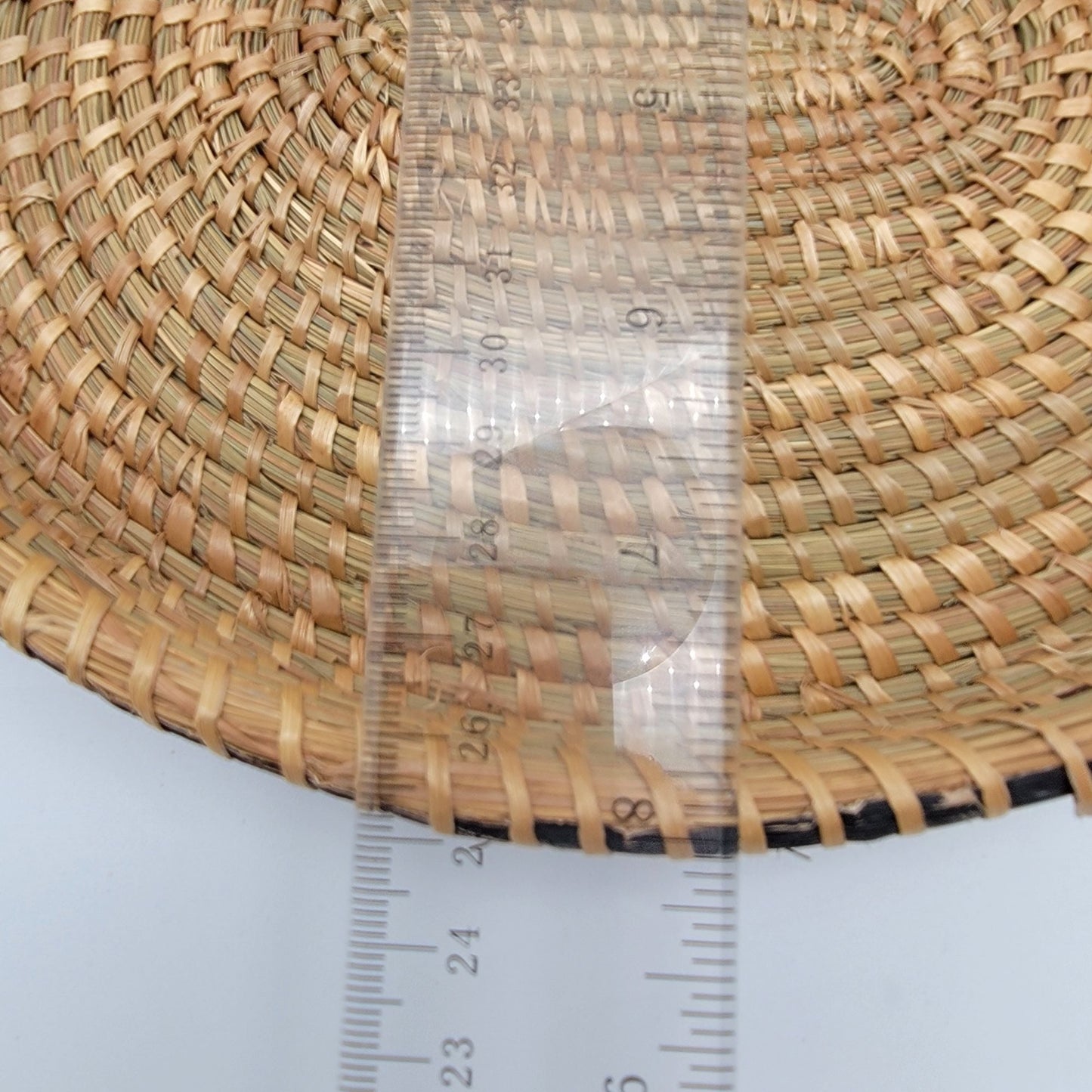 Vintage Oval Sweetgrass Woven Basket