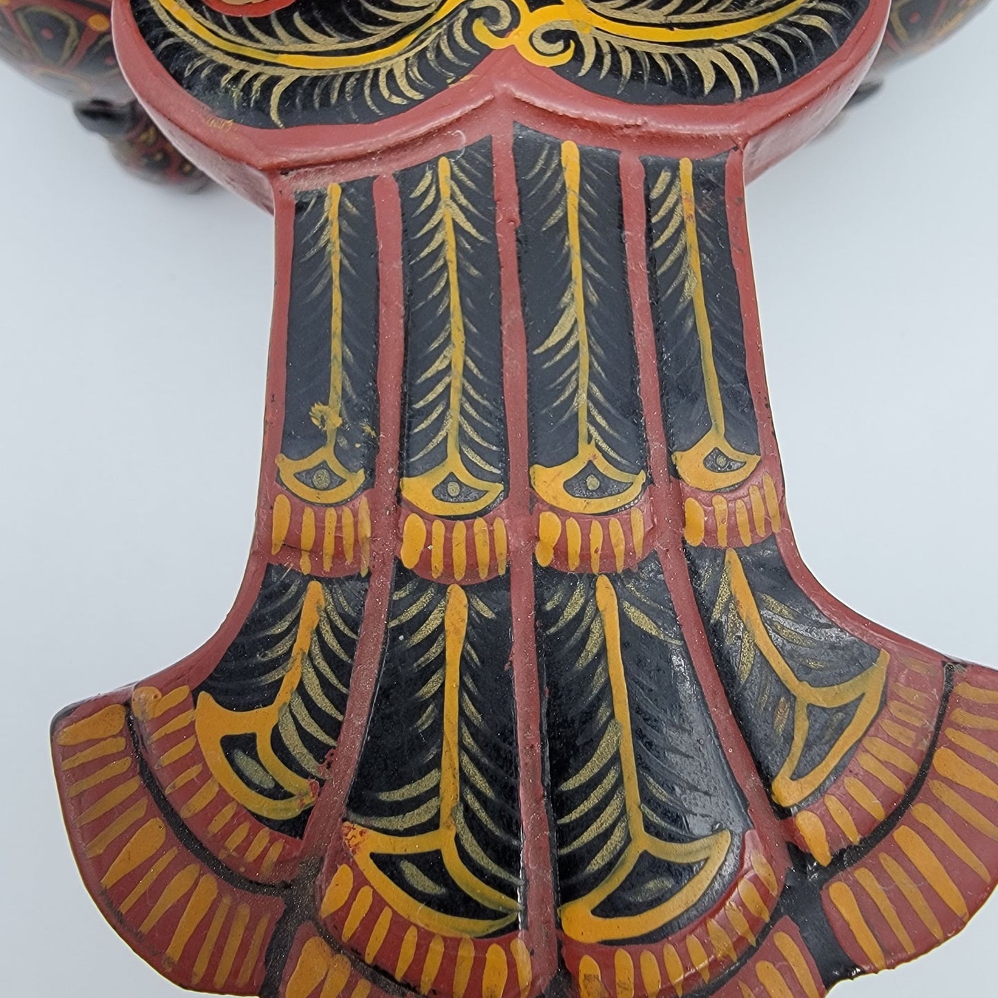 Vintage Chu Warring States Phoenix Bird Jingzhou Lacquer Ware Ceremonial Cup Reproduction