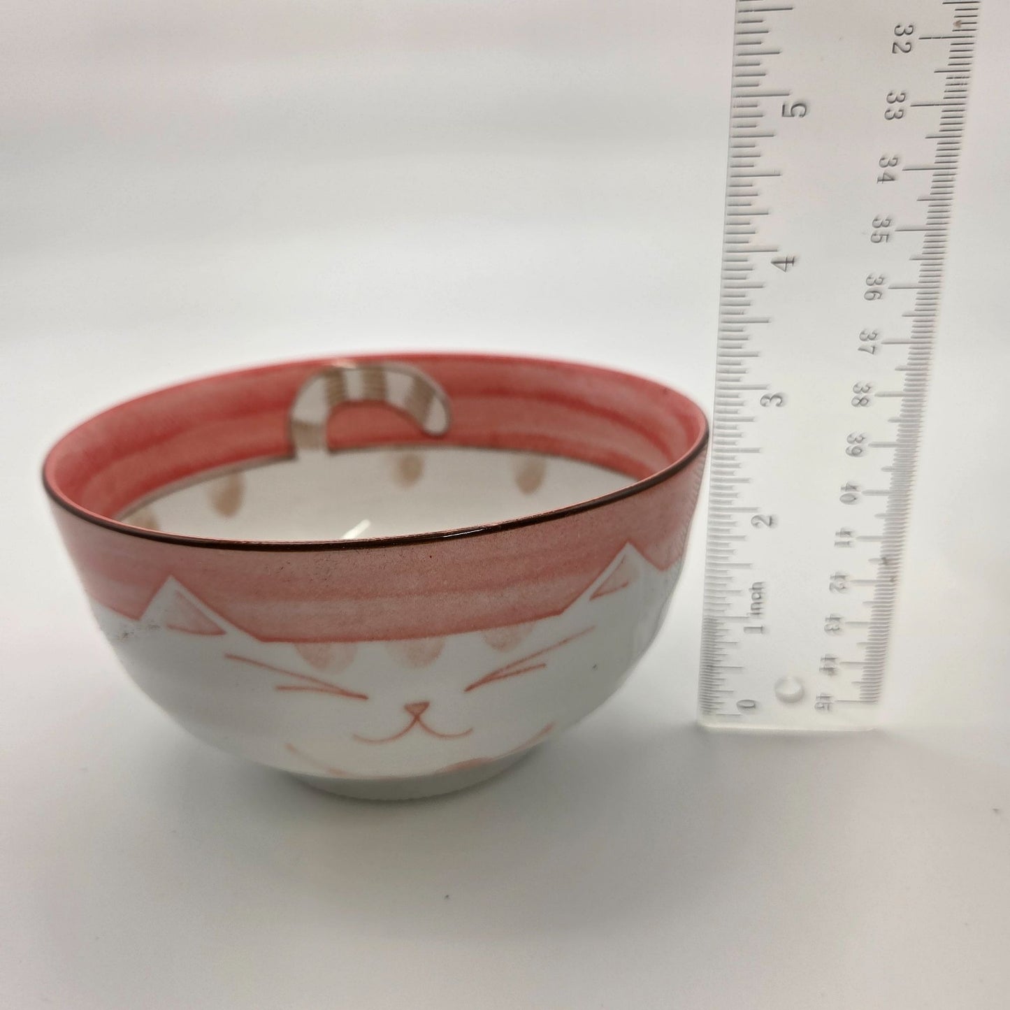 Sousaku Japanese Happy Fat Cat Rice Bowls Set Of 2