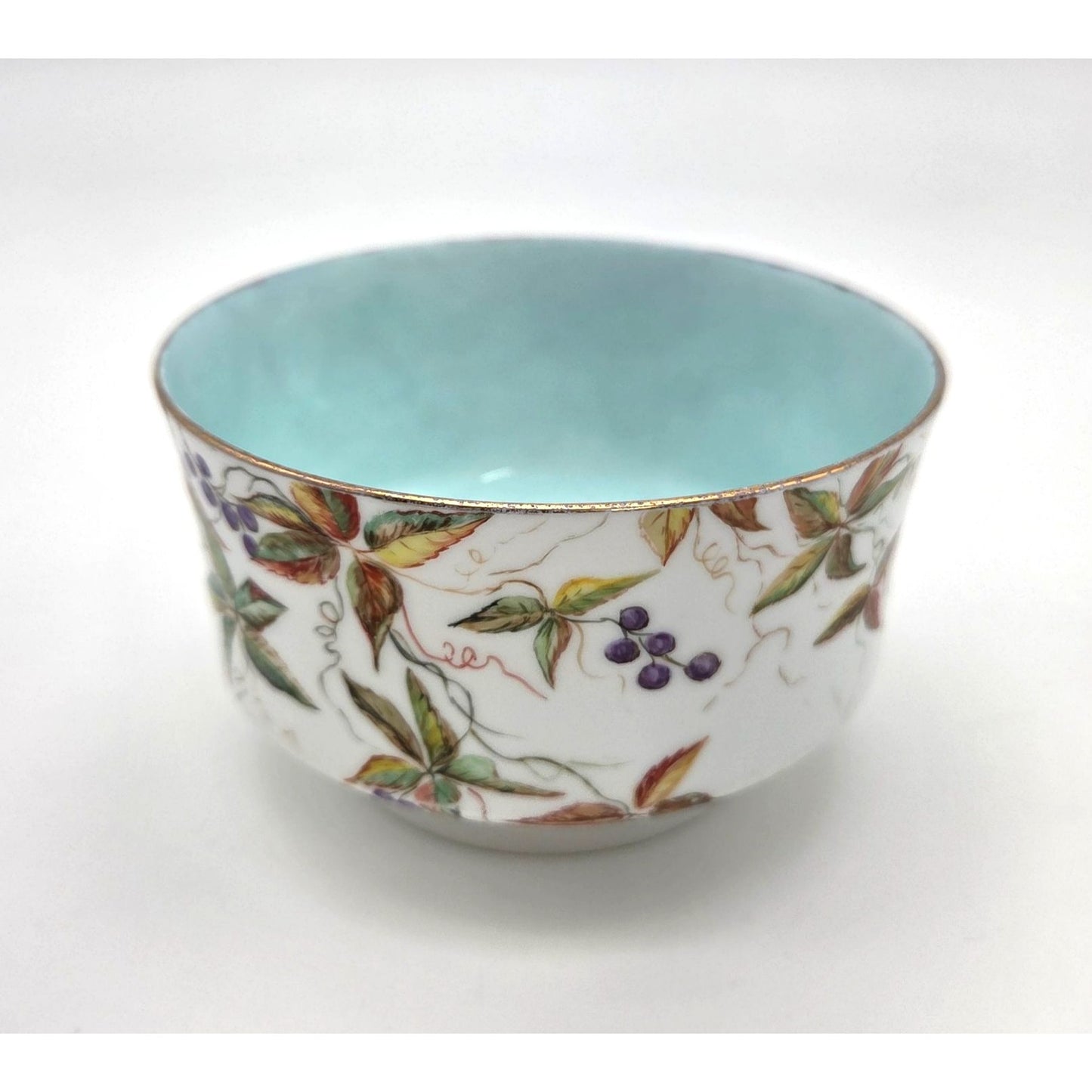 Antique Porcelain Chawan Japanese Tea Bowl Turquoise Blue