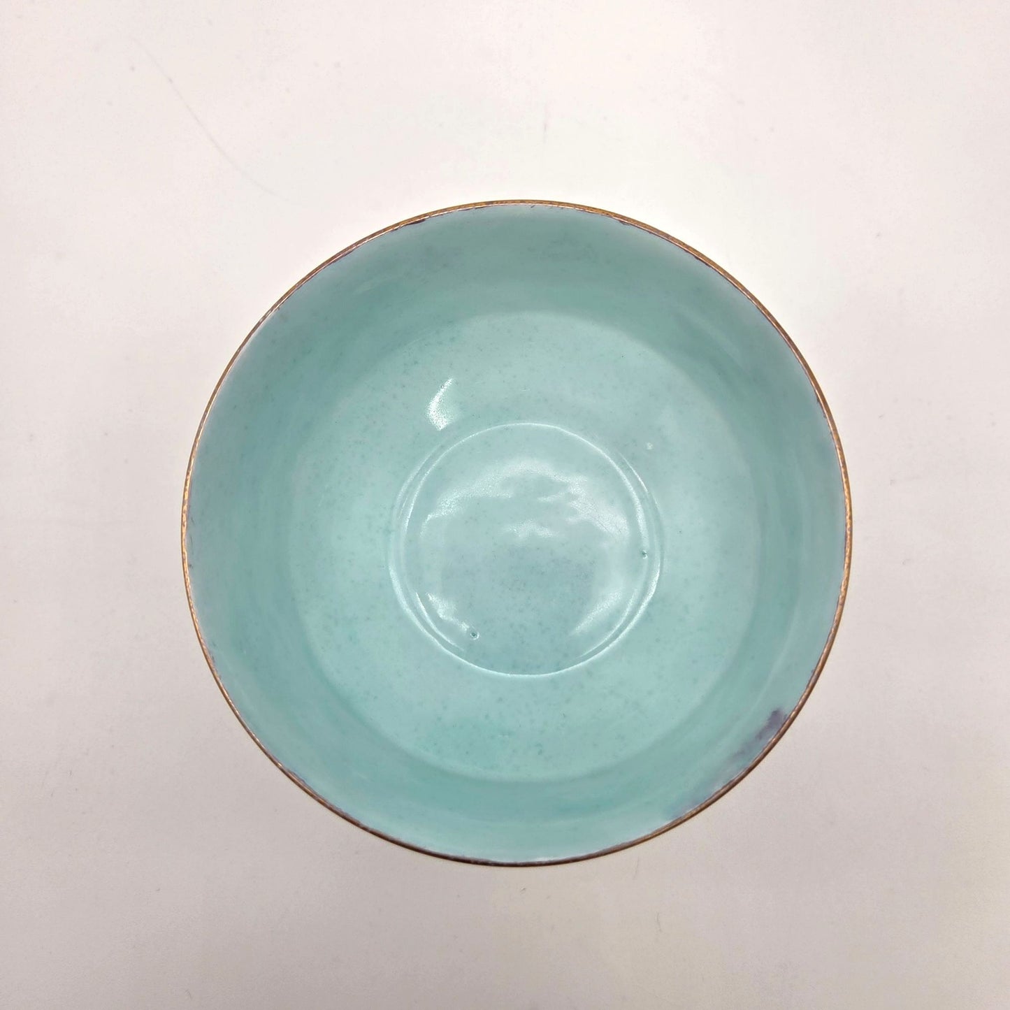 Antique Porcelain Chawan Japanese Tea Bowl Turquoise Blue