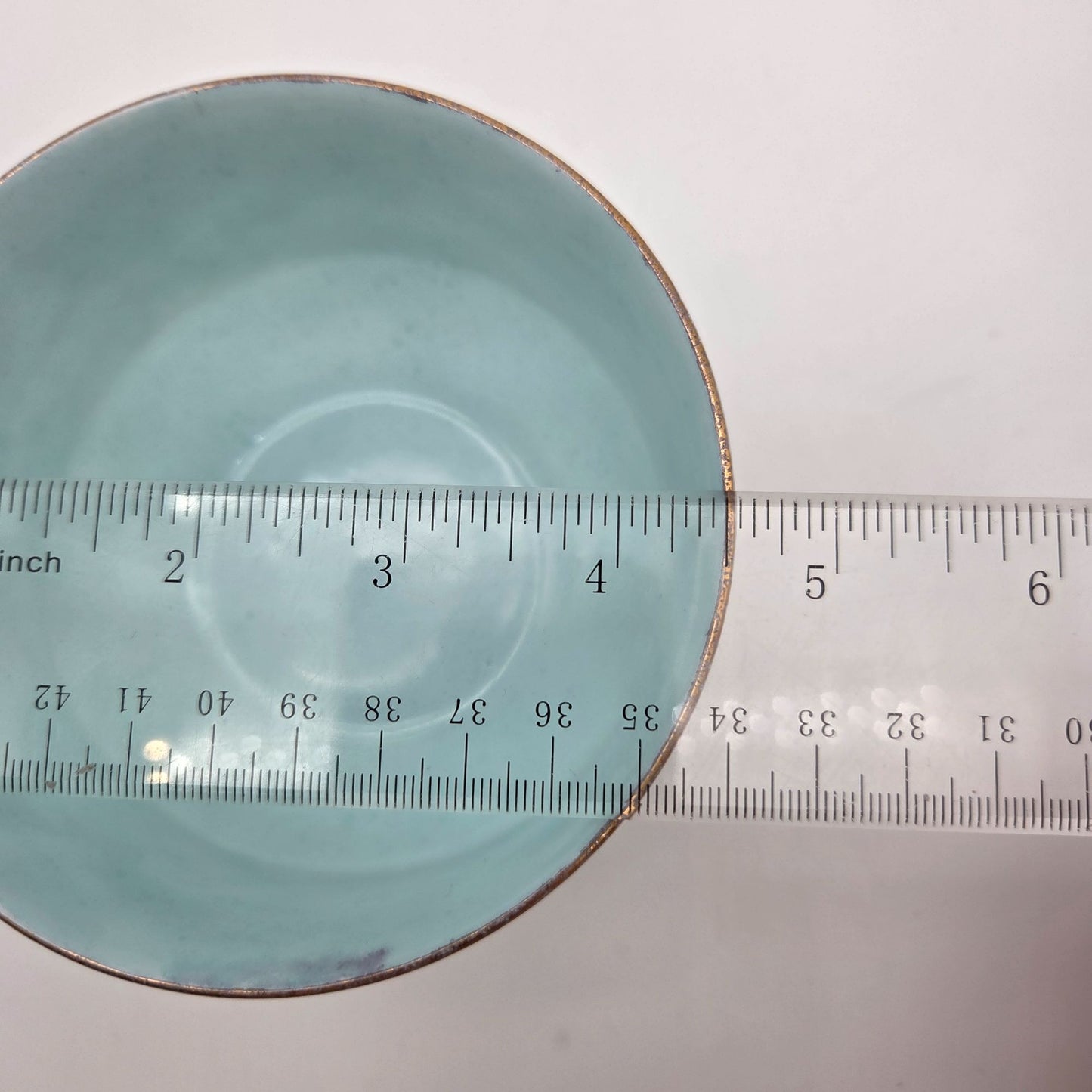 Antique Porcelain Chawan Japanese Tea Bowl Turquoise Blue