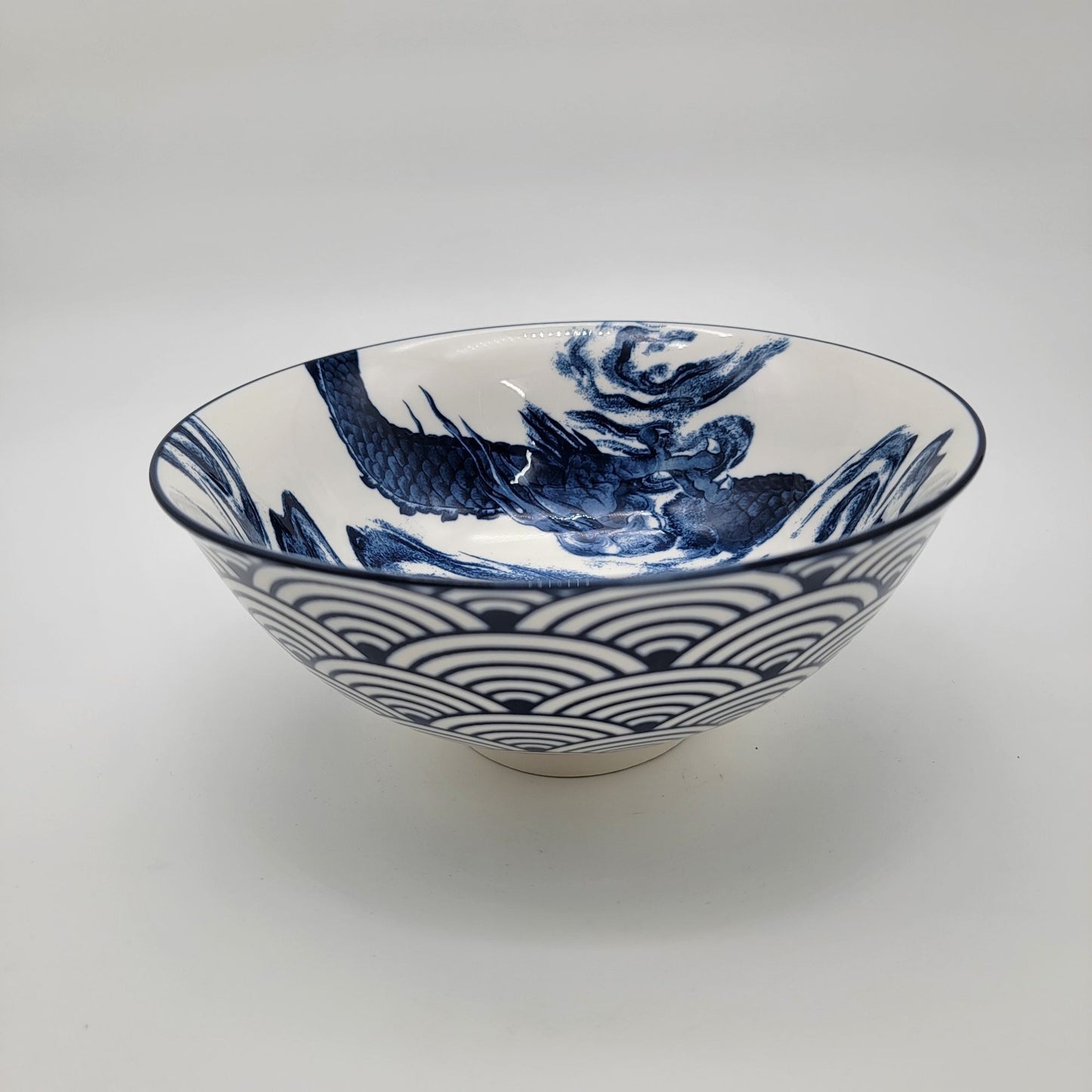 SH Home Blue & White Dragon Ramen Noodle Bowl