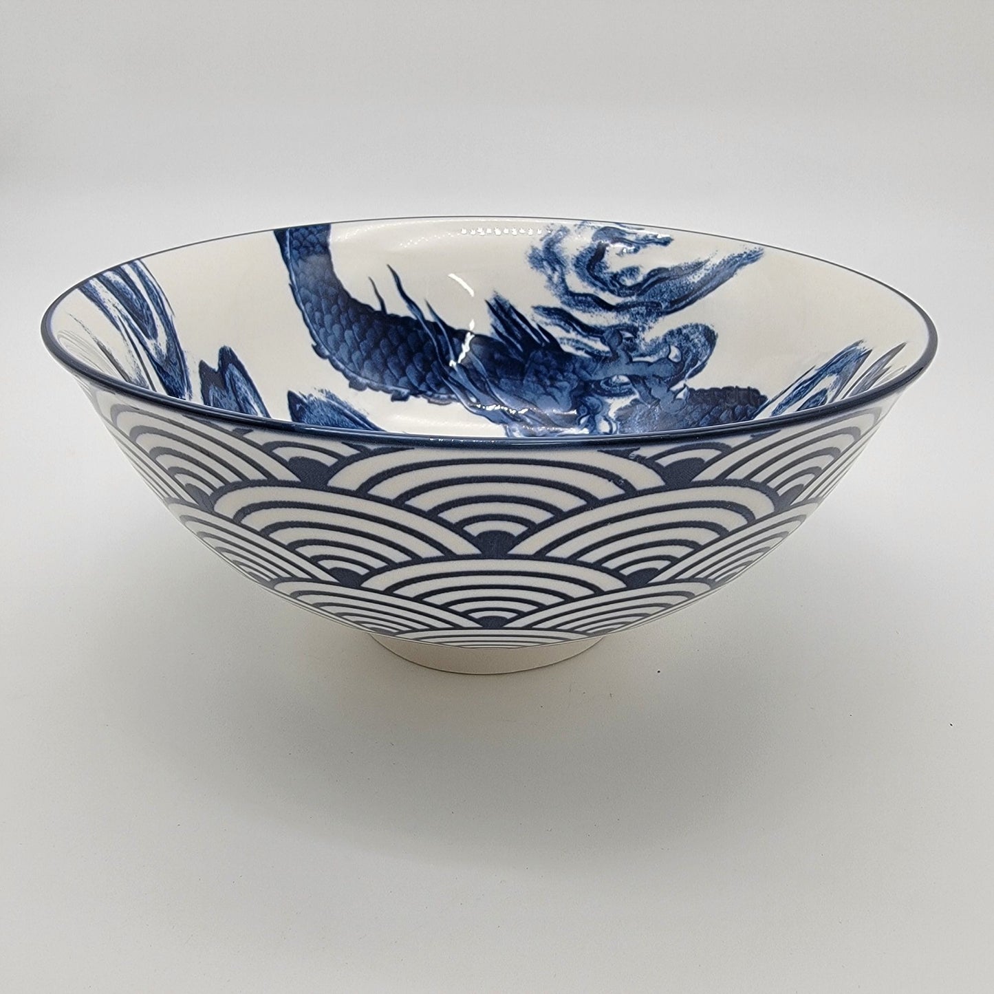 SH Home Blue & White Dragon Ramen Noodle Bowl