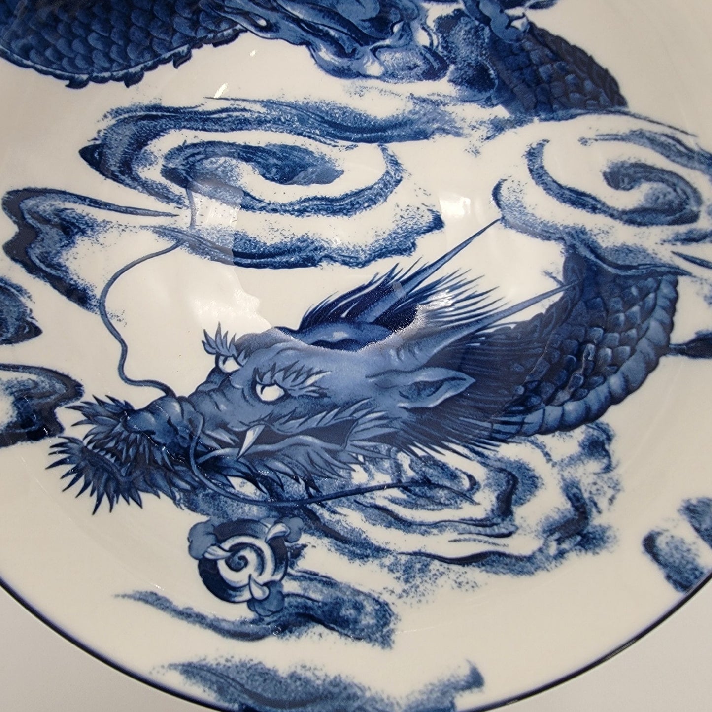 SH Home Blue & White Dragon Ramen Noodle Bowl