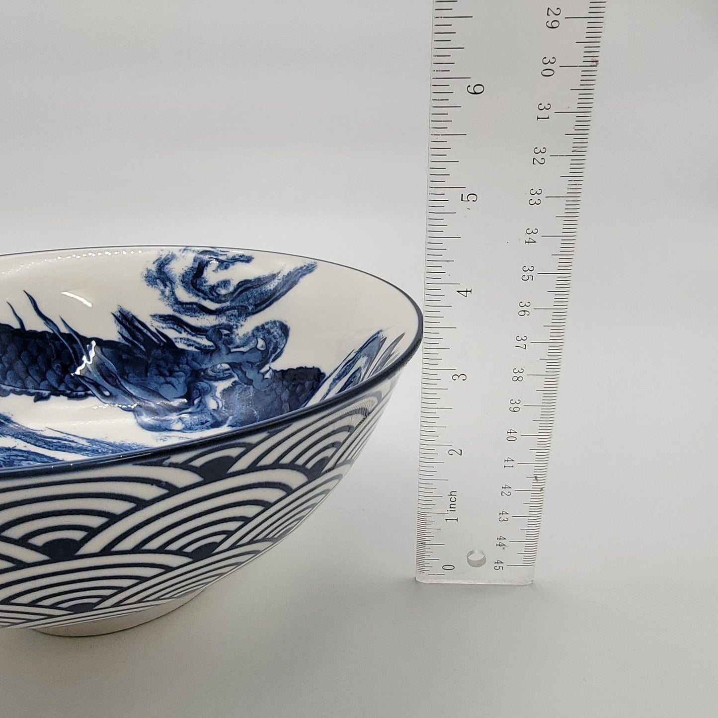 SH Home Blue & White Dragon Ramen Noodle Bowl