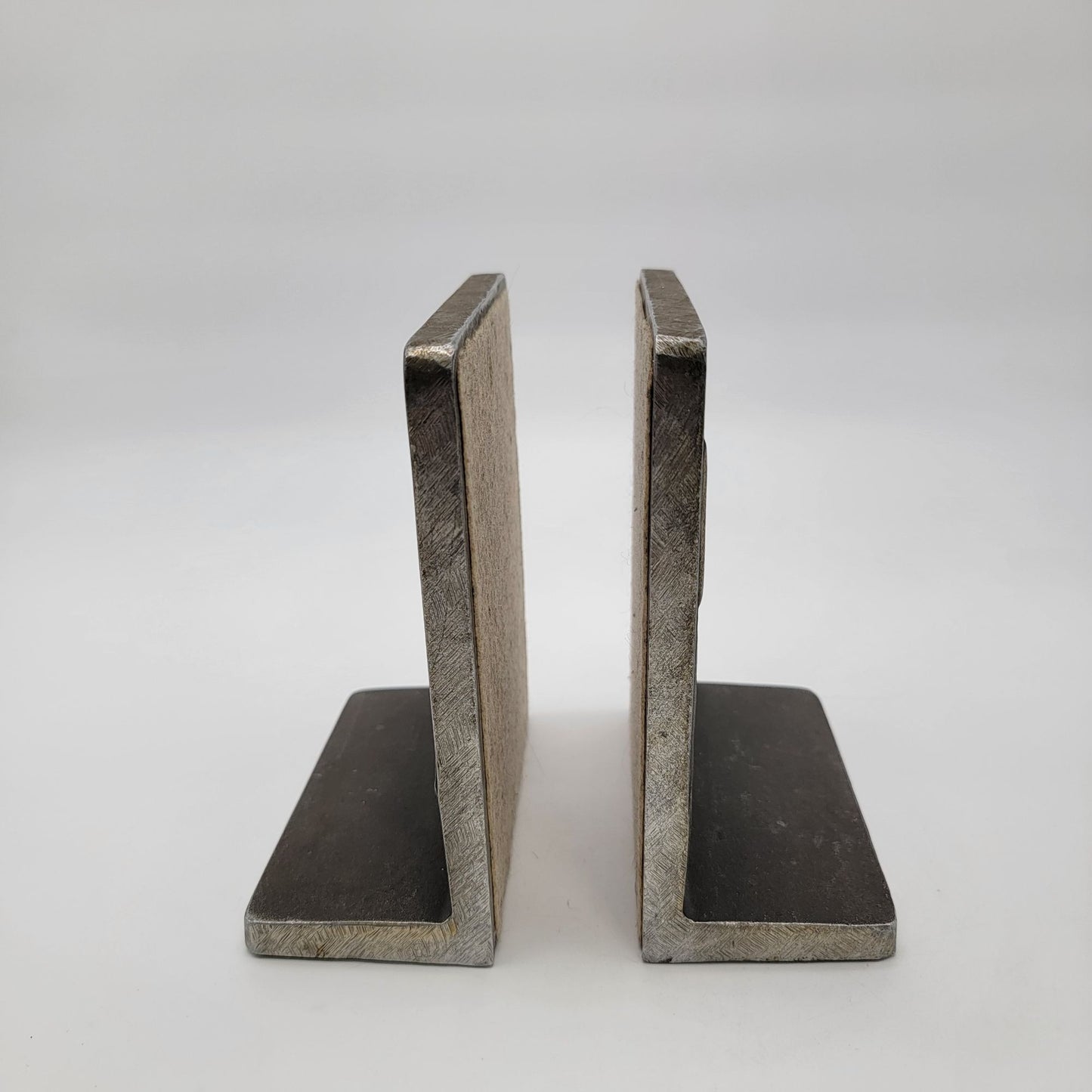 Vintage 1960's BRUCE FOX Pair of Cast Aluminum Alloy Bookends Flying Mallard DUCK w Cattails
