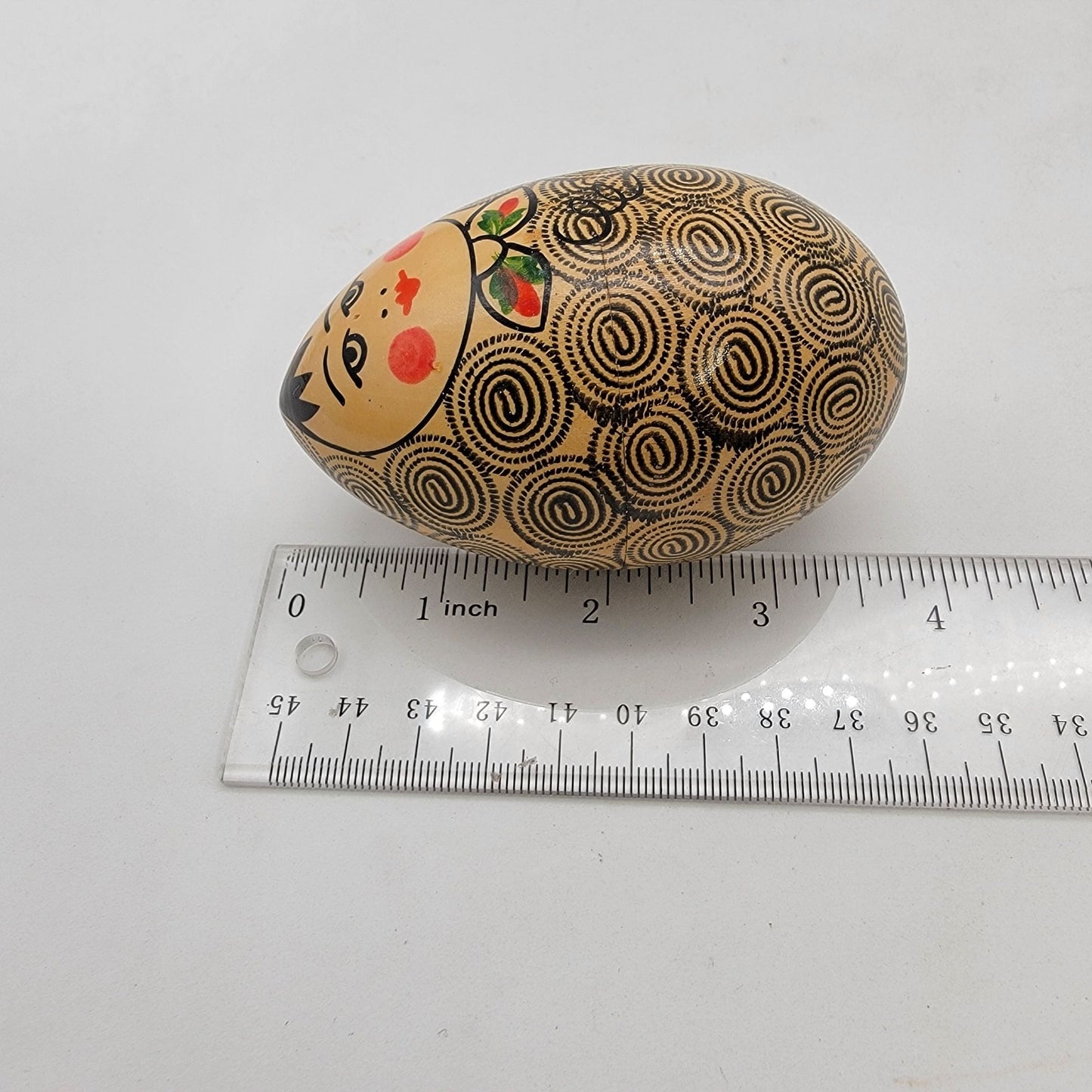 Ukrainian Matryoshka Nesting Dolls Wood Folk Art Egg Set Of 3 Hand-Painted