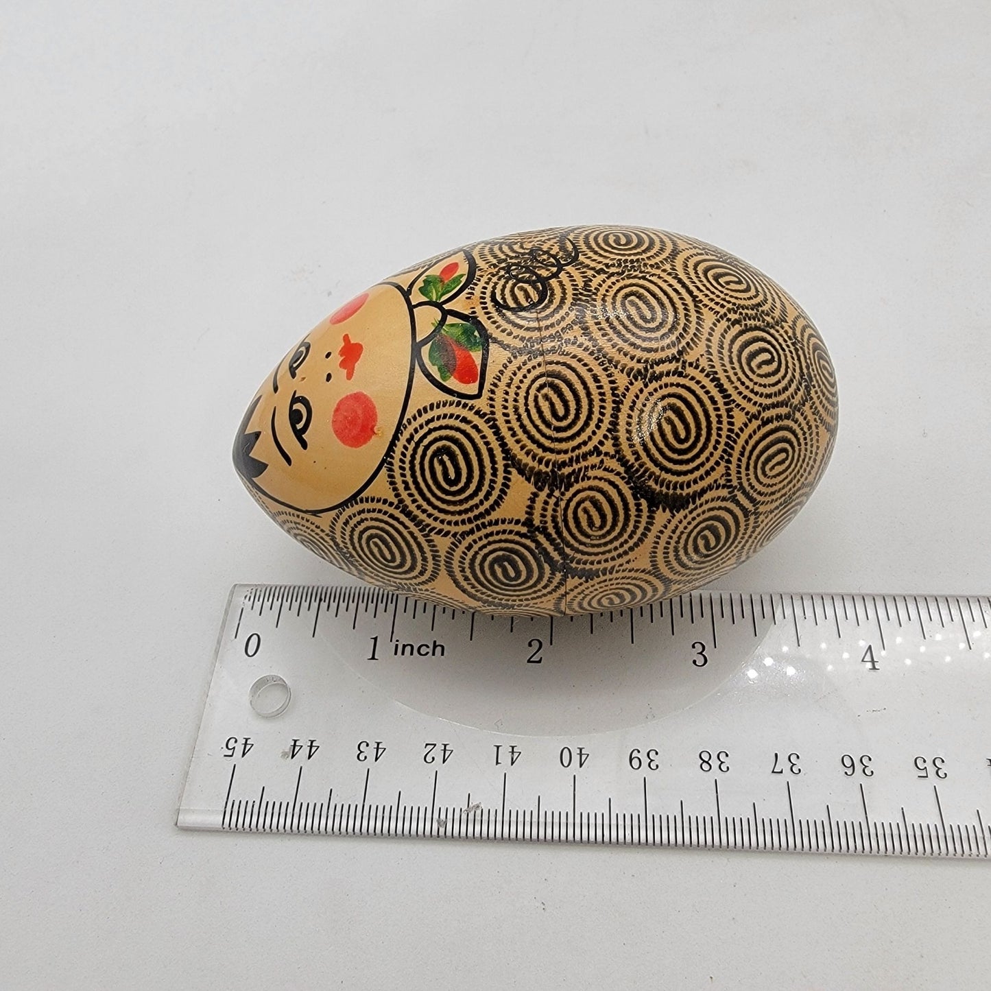 Ukrainian Matryoshka Nesting Dolls Wood Folk Art Egg Set Of 3 Hand-Painted