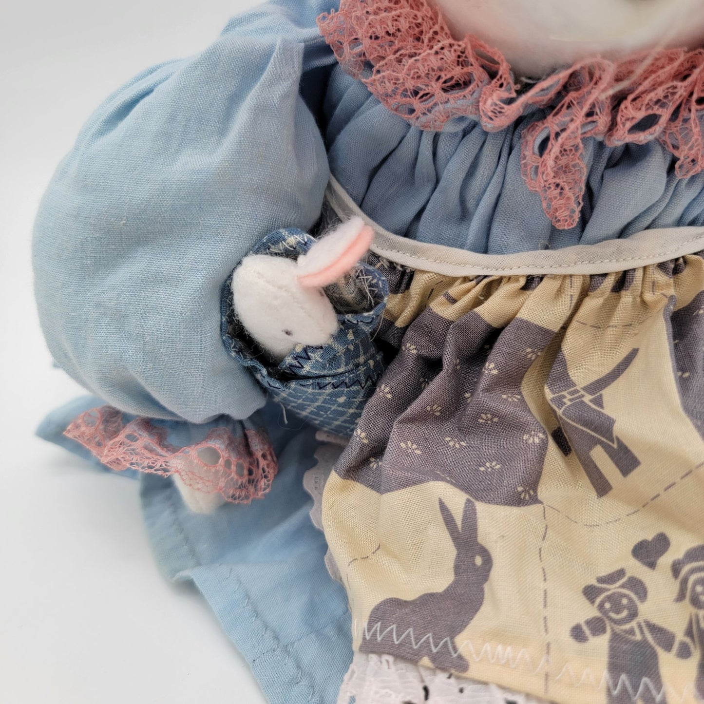 Vintage Handmade Granny Mouse Plush Handmade