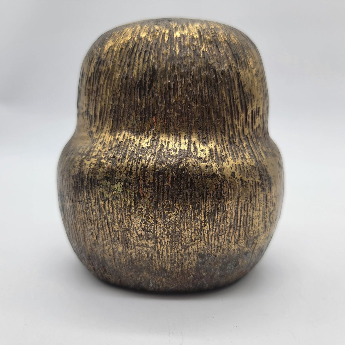 1970s Mid-Century Bitossi Aldo Londi Brass Owl Sculpture
