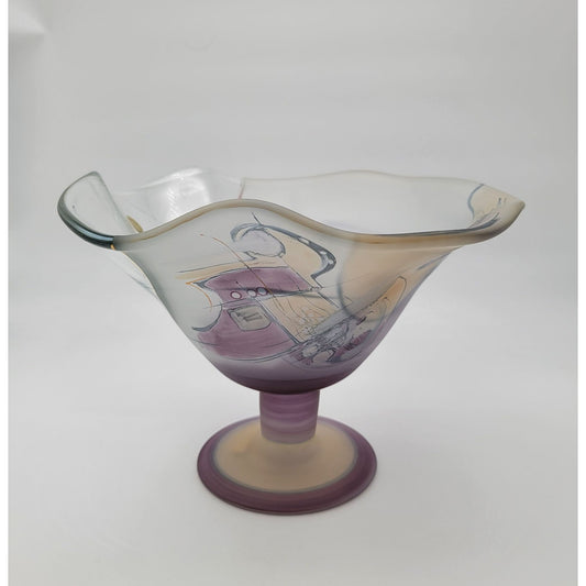 Ion Tamaian Romanian Art Glass Compote