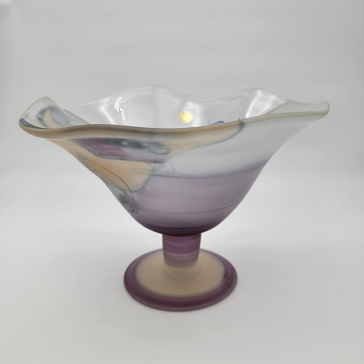 Ion Tamaian Romanian Art Glass Compote