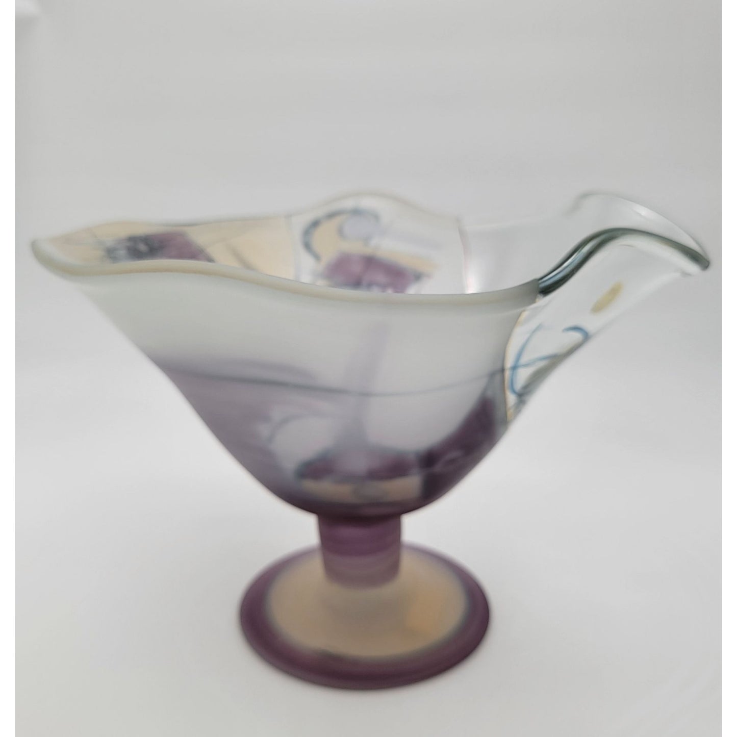Ion Tamaian Romanian Art Glass Compote