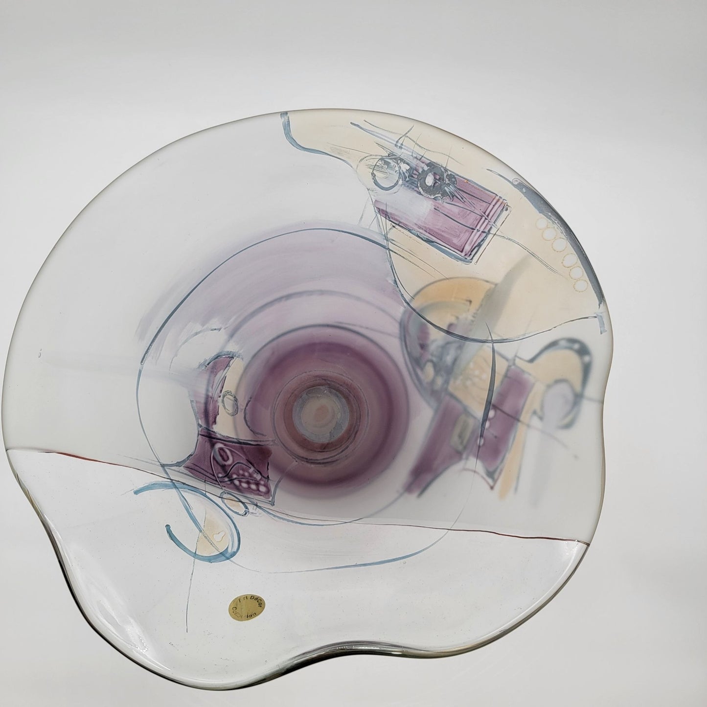 Ion Tamaian Romanian Art Glass Compote