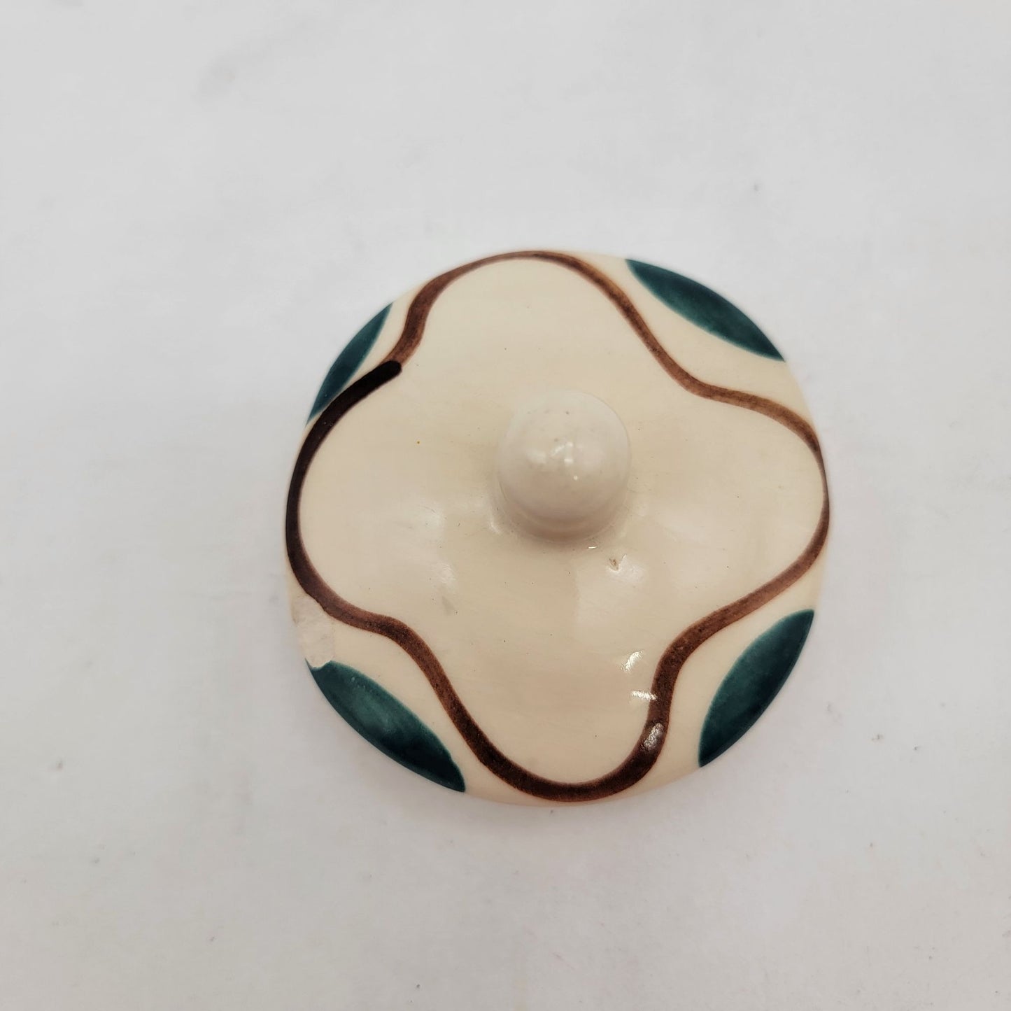 Vintage 1940s Purinton Pottery Teapot With Hand-Painted Floral Design