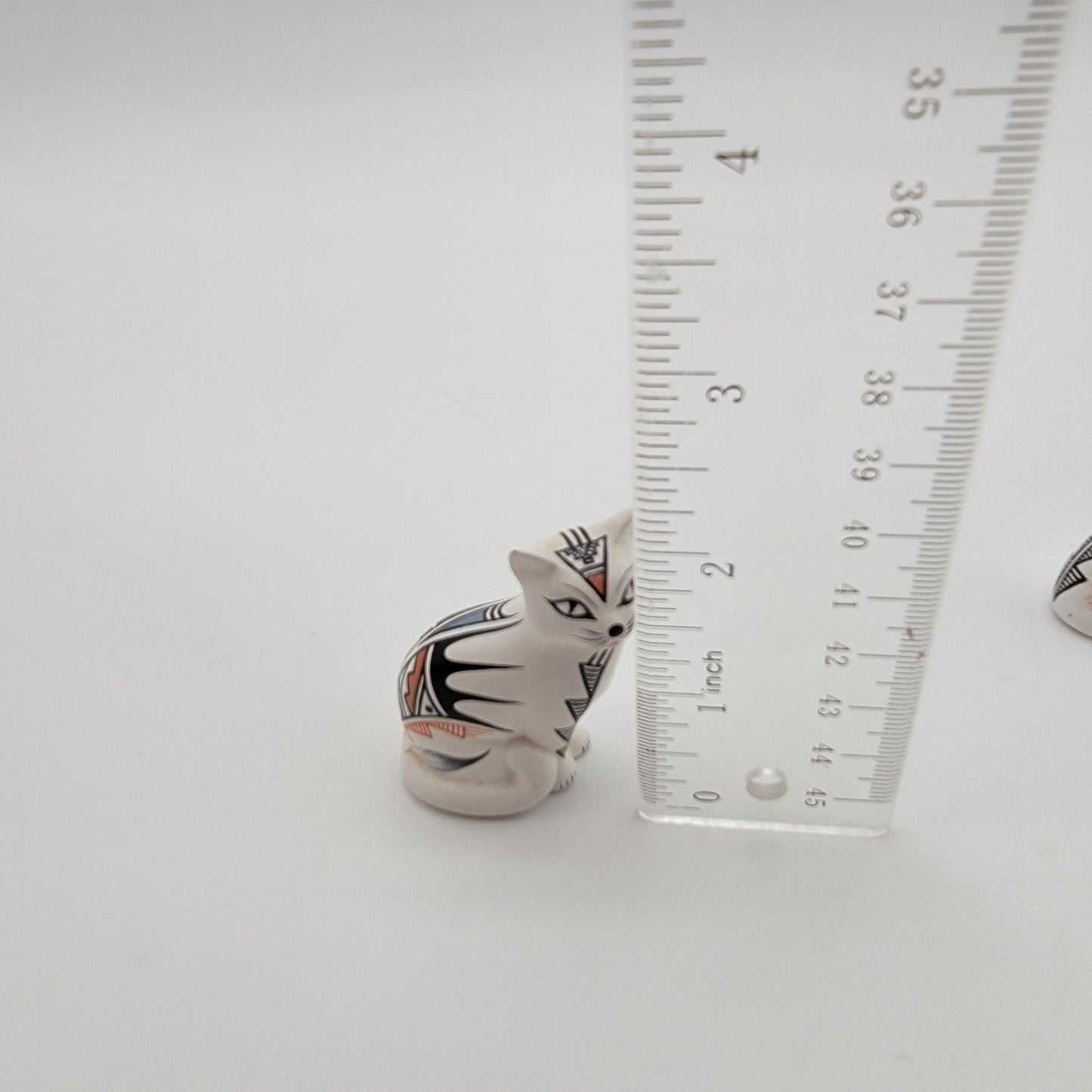 Set of 3 Vintage J.F. Gachupin Jemez Pueblo Art Pottery Miniature Cats