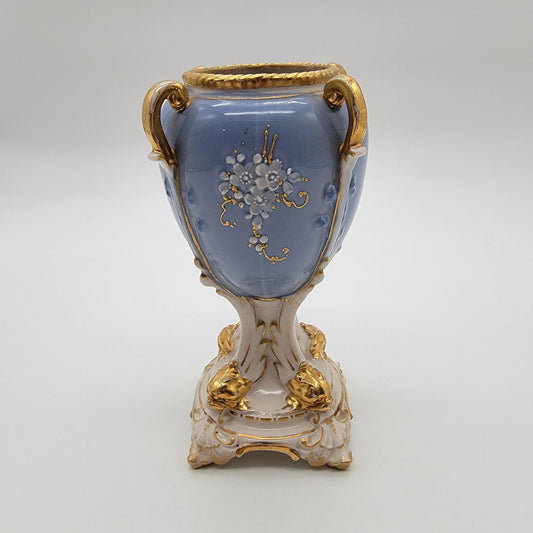 Antique Riessner Stellmacher & Kessel Art Nouveau Porcelain Turn Teplitz Vase Bleu Celeste (Sky Blue)