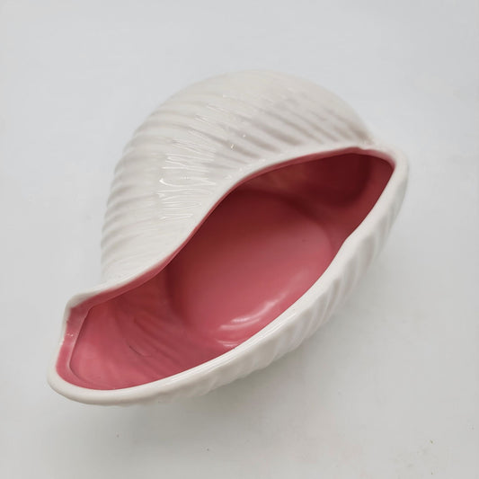 Ceramic Shell Shaped Tiki Mug With Pink Interior