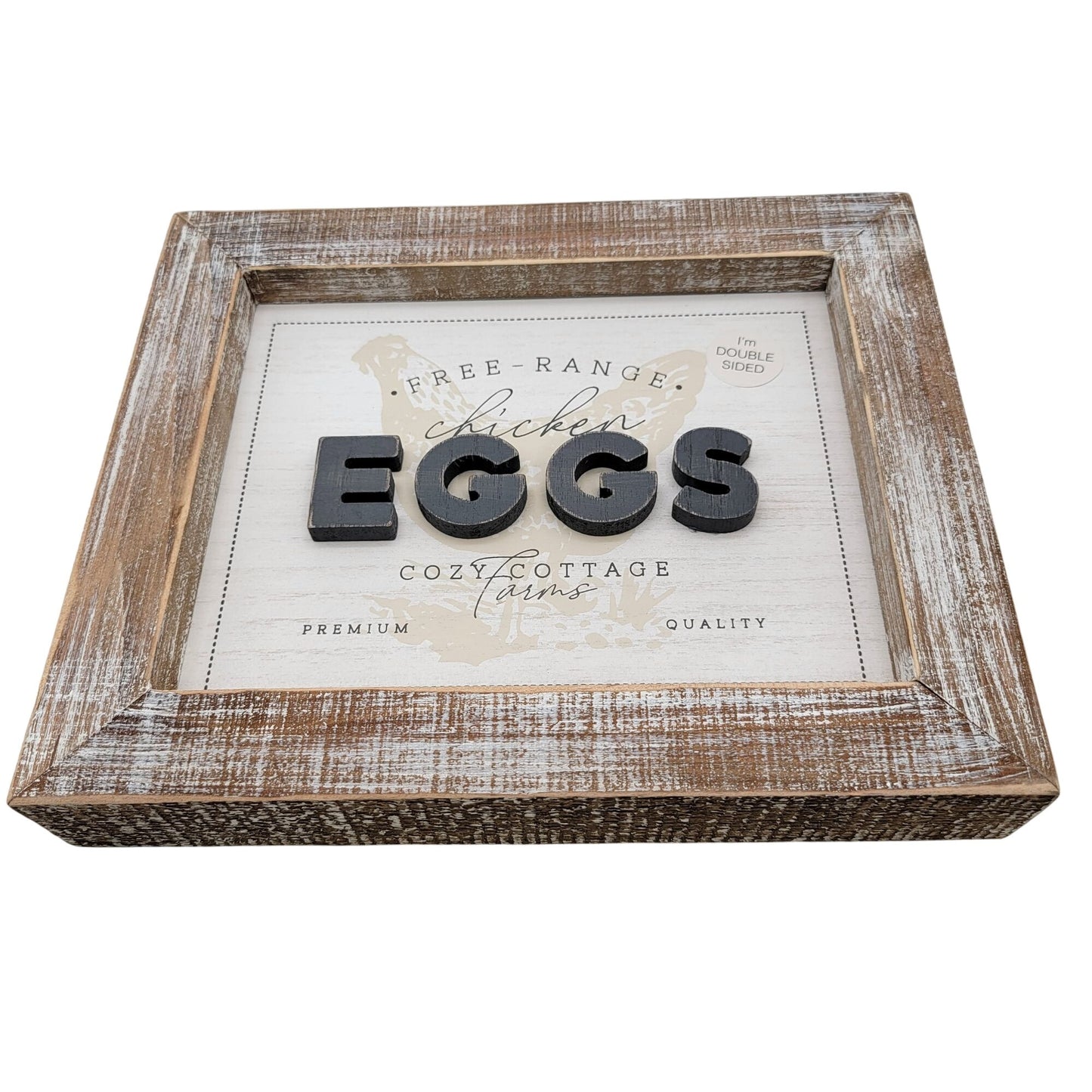 Double-Sided Rustic Chicken & Eggs Wall Art