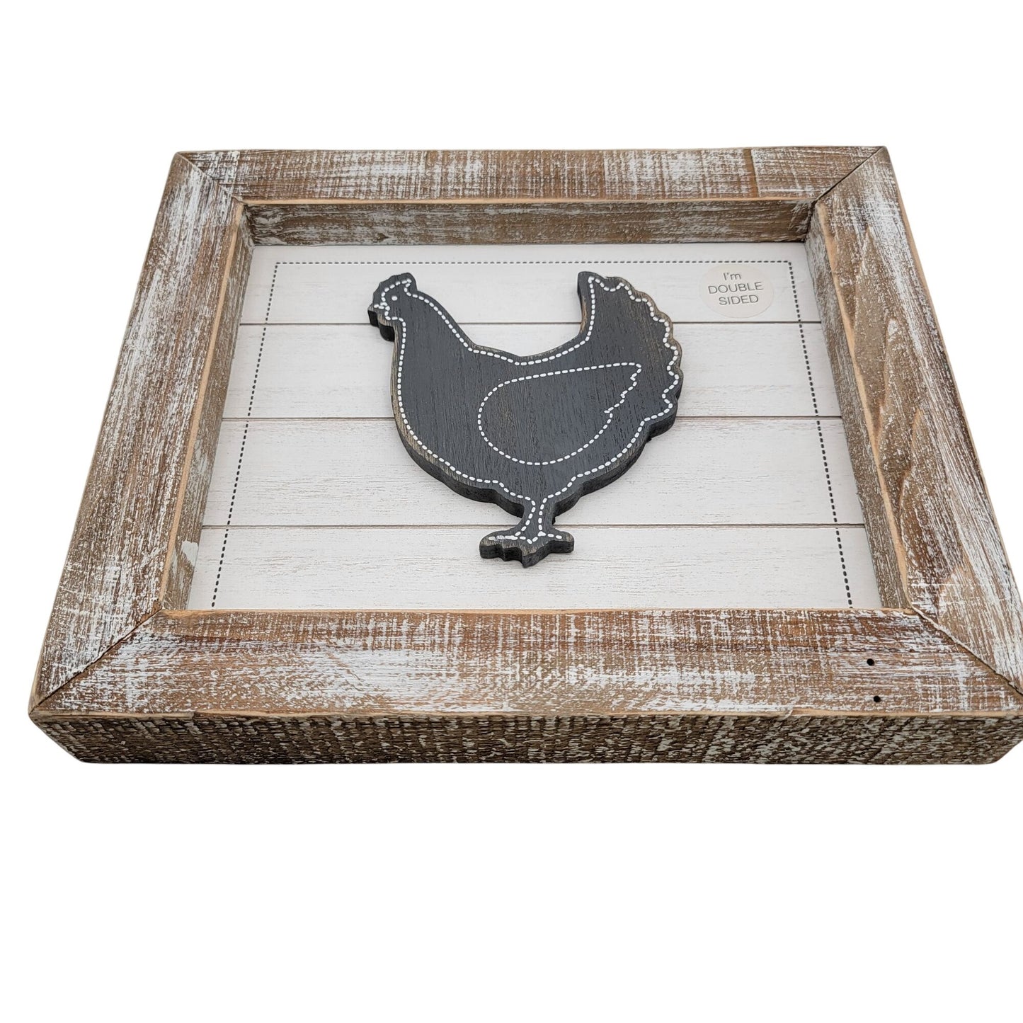 Double-Sided Rustic Chicken & Eggs Wall Art