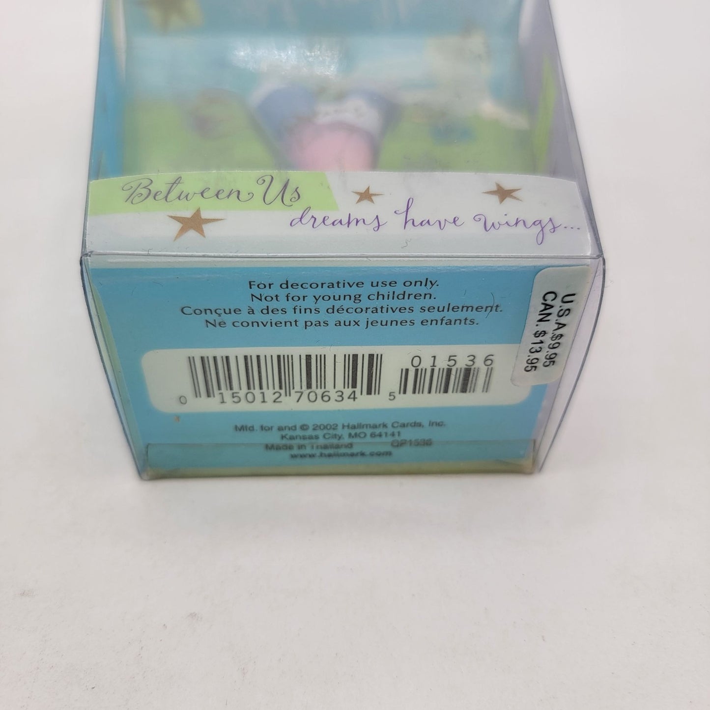 2002 Hallmark Keepsake Porcelain & Wire Ornament By Nello Williams "Between Us Dreams Have Wings" NOS