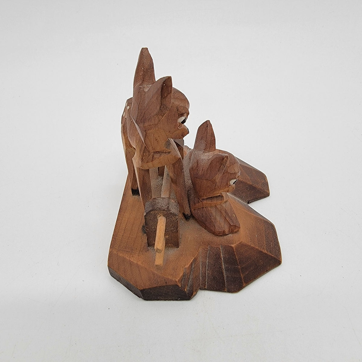 Vintage German Carved Wood Deer Fawn Figurine