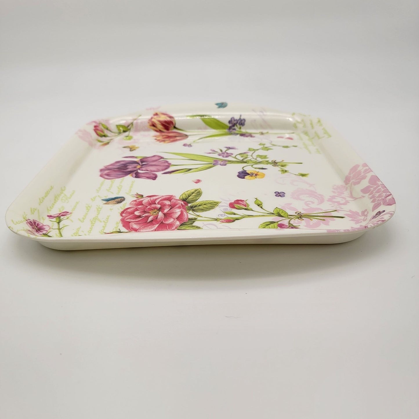 Home Essentials Melamine Serving Tray Flowers
