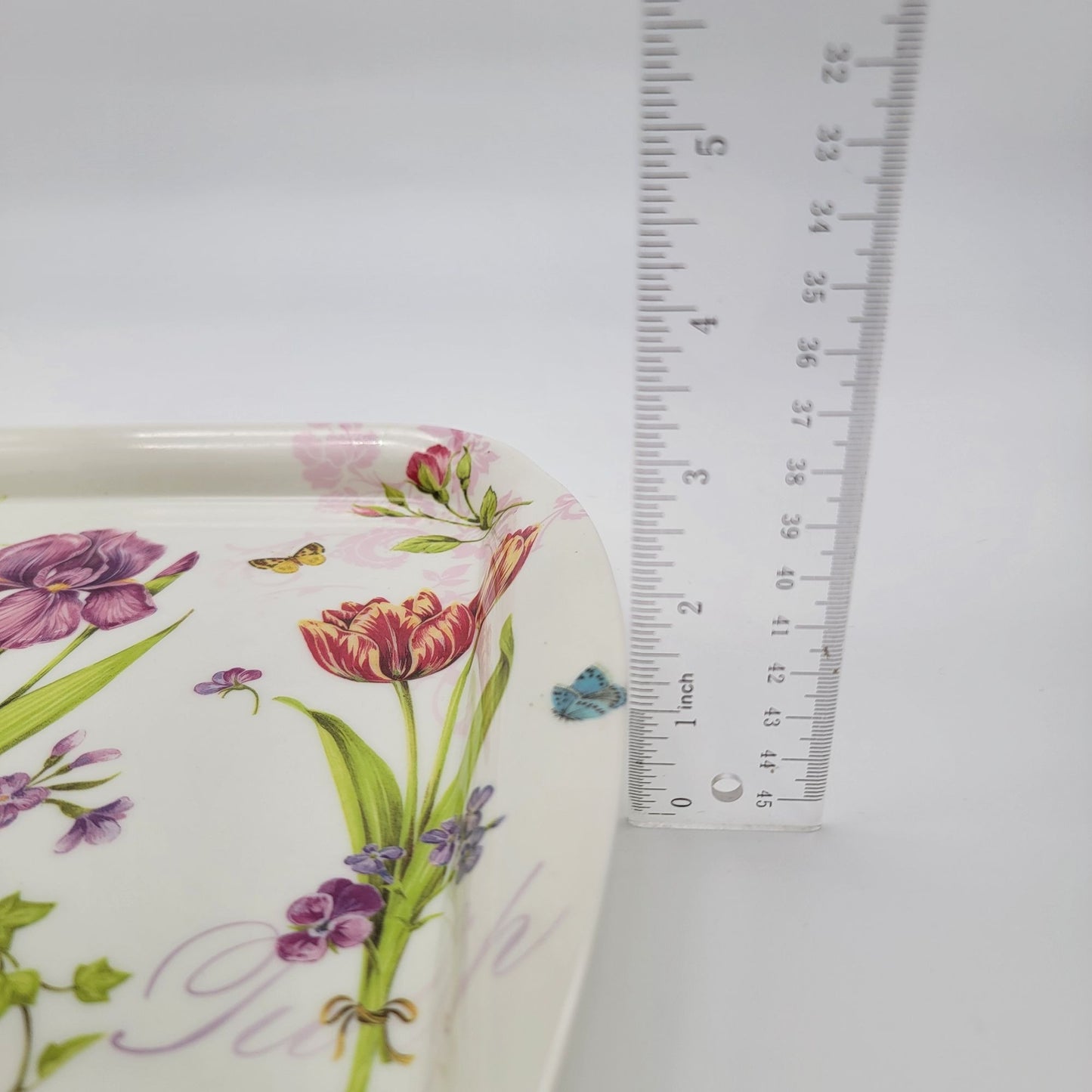 Home Essentials Melamine Serving Tray Flowers