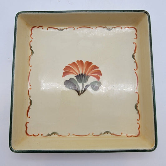 Mid-Century Aluminia Faience Square Dish Morganfrue by Nils Thorsson