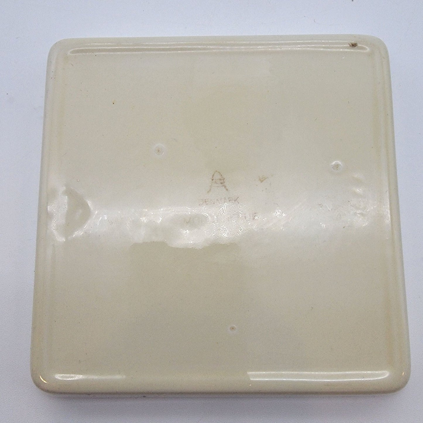 Mid-Century Aluminia Faience Square Dish Morganfrue by Nils Thorsson