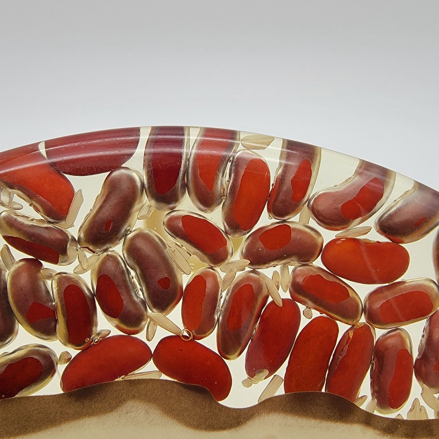 Vintage New Orleans Red Beans & Rice Recipe Lucite Trivet