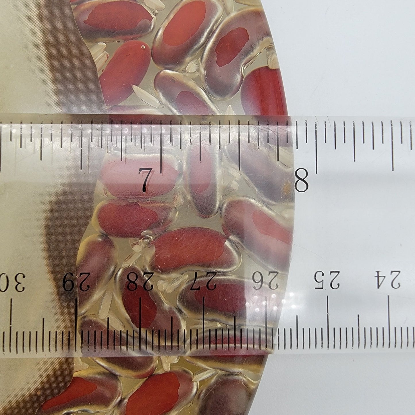 Vintage New Orleans Red Beans & Rice Recipe Lucite Trivet