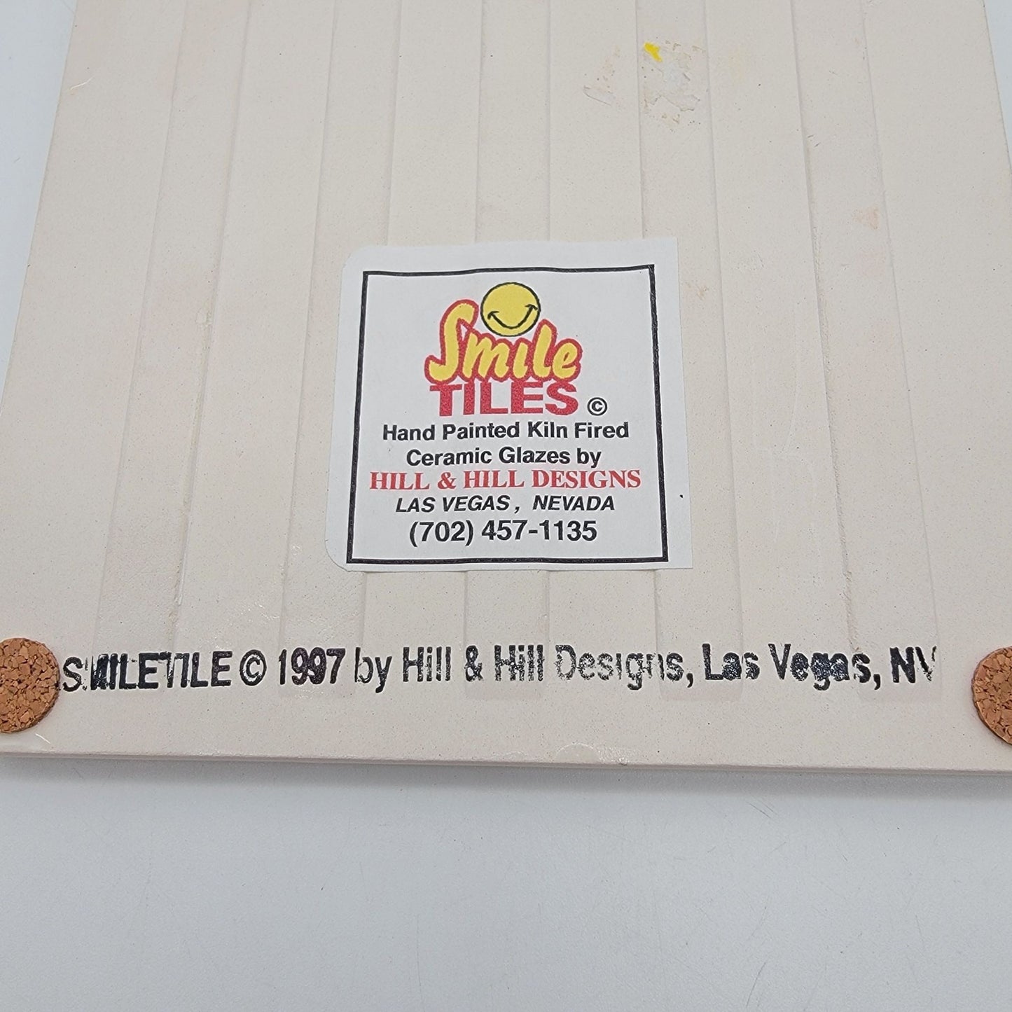 1997 Smile Tiles Hand Painted Frog Tile Trivet