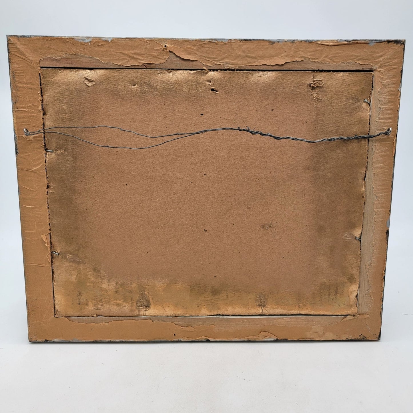 Garden of Wildflowers Painting Floral Scene Signed June Lowe 2006 With Painted Frame