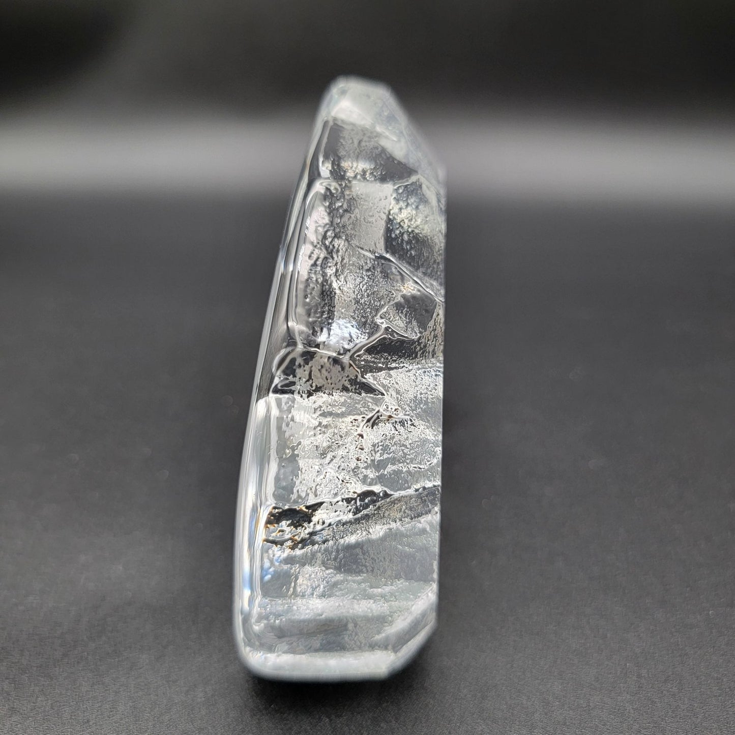 Mats Jonasson Signed Crystal Polar Bear On Iceberg Paperweight 33152