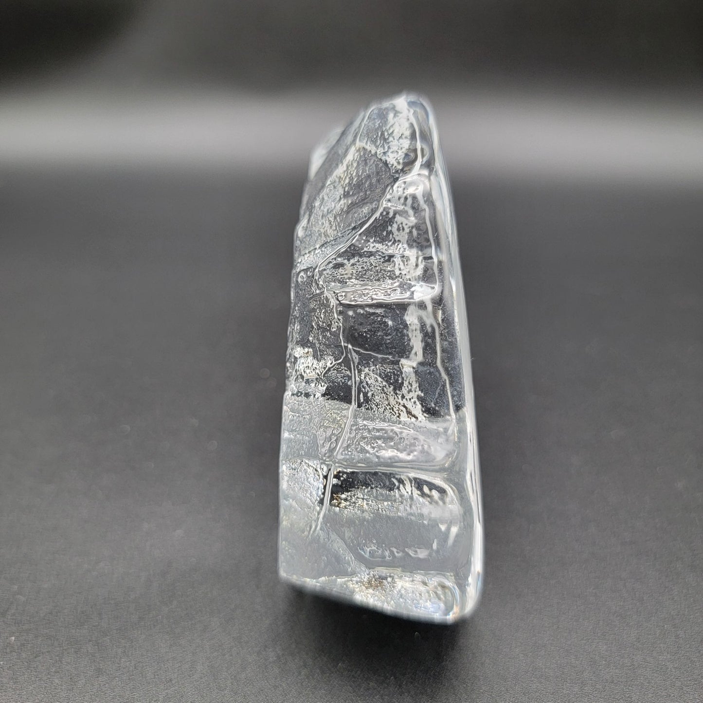 Mats Jonasson Signed Crystal Polar Bear On Iceberg Paperweight 33152