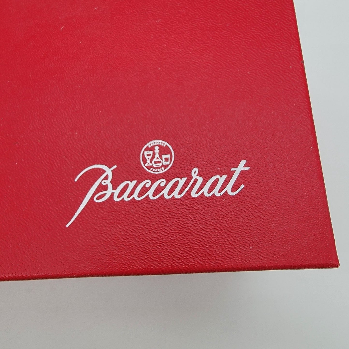 Baccarat Vintage Crystal Rose Pattern Bud Vase With Original Red Box