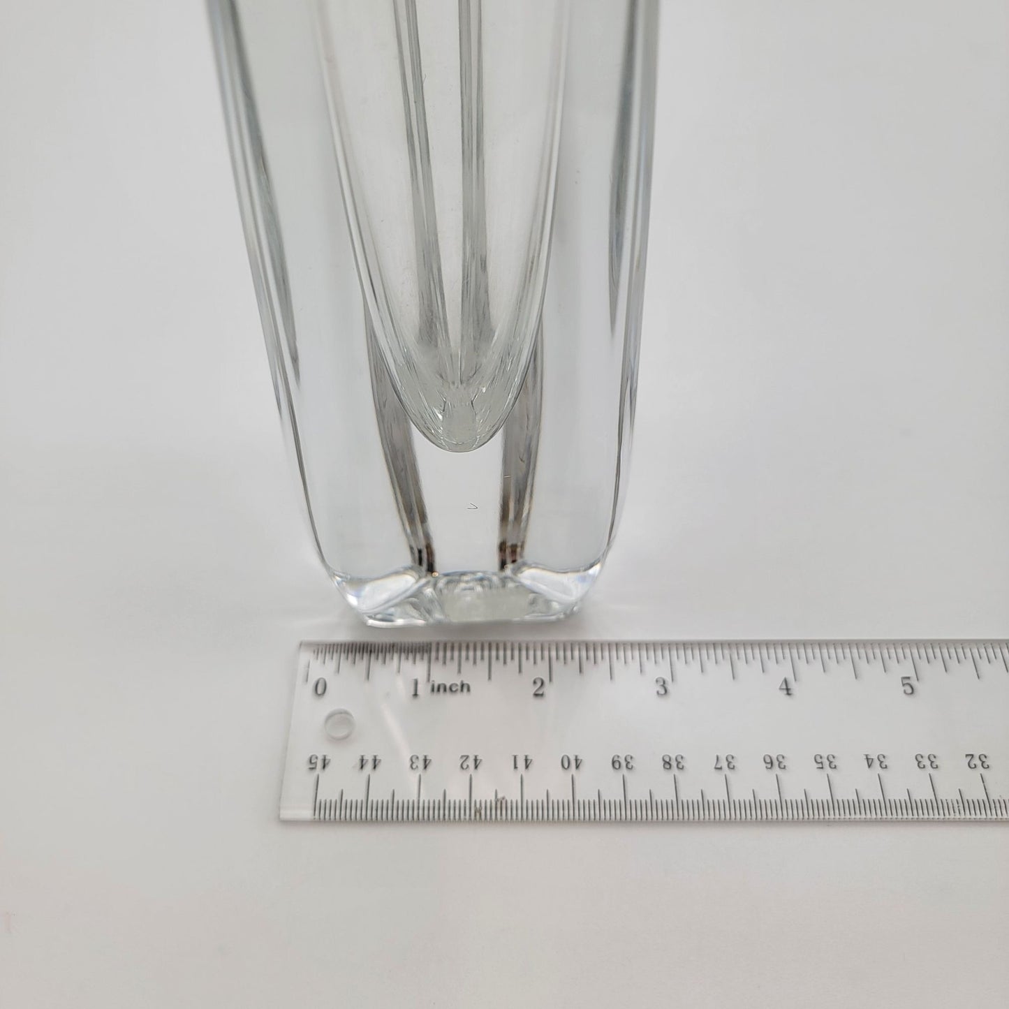 Baccarat Vintage Crystal Rose Pattern Bud Vase With Original Red Box