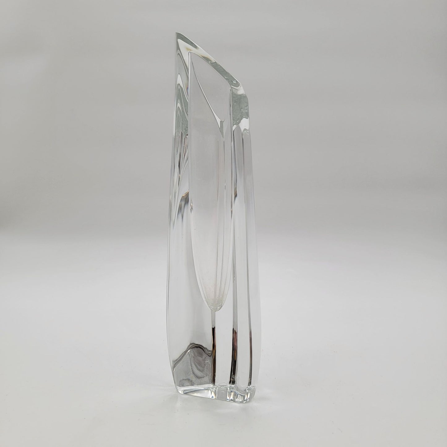 Baccarat Vintage Crystal Rose Pattern Bud Vase With Original Red Box