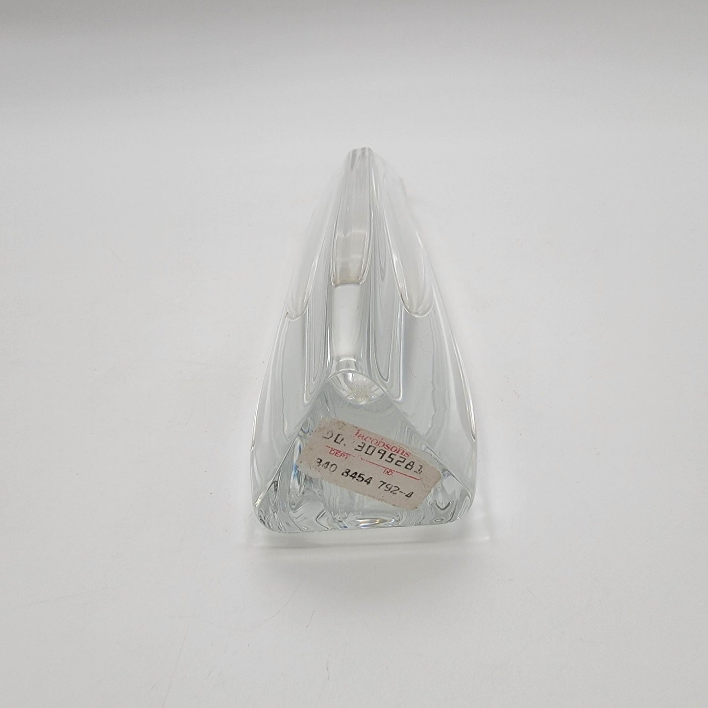 Baccarat Vintage Crystal Rose Pattern Bud Vase With Original Red Box
