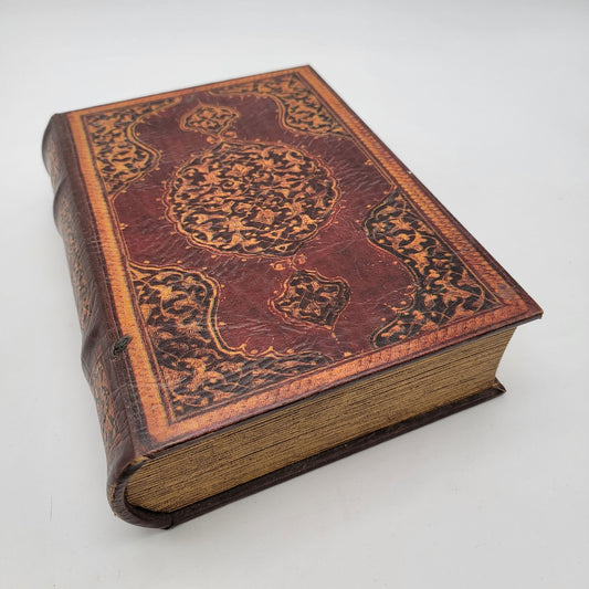 Pier 1 Imports 2009 Decorative Faux Leather Book Box Secret Storage For Home & Office