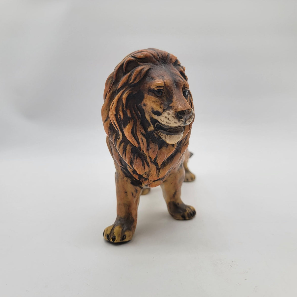 1960s Mid-Century Lion Figurine UCTCI Japan Bisque Porcelain