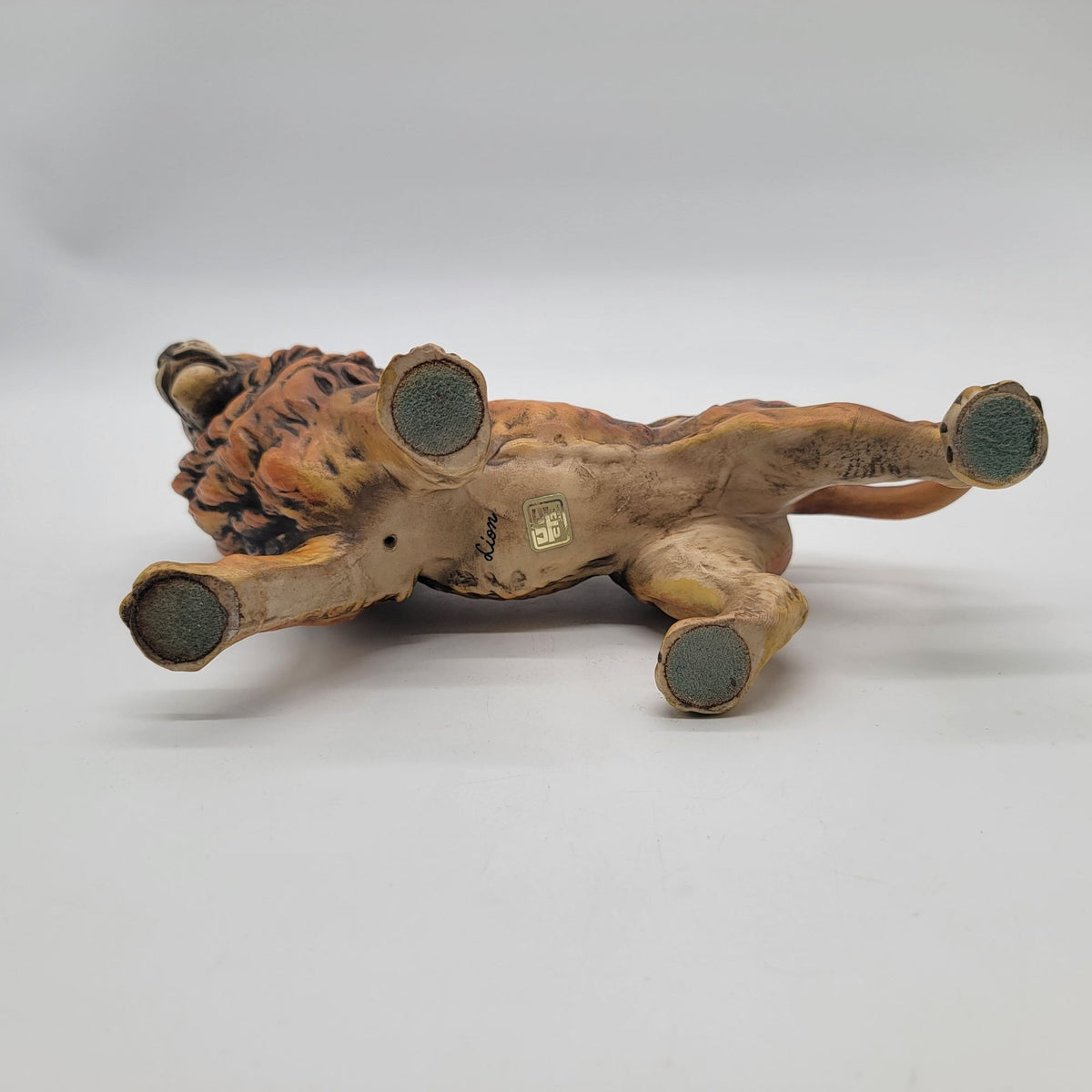 1960s Mid-Century Lion Figurine UCTCI Japan Bisque Porcelain