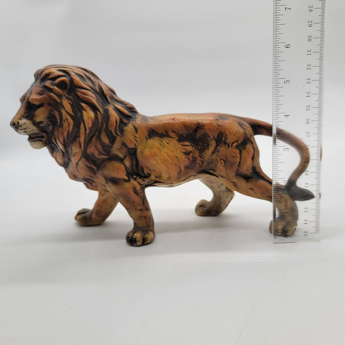 1960s Mid-Century Lion Figurine UCTCI Japan Bisque Porcelain