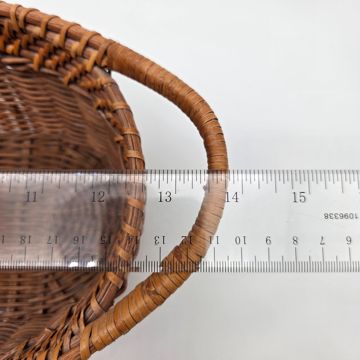 Vintage Wicker Gathering Basket With Double Handles