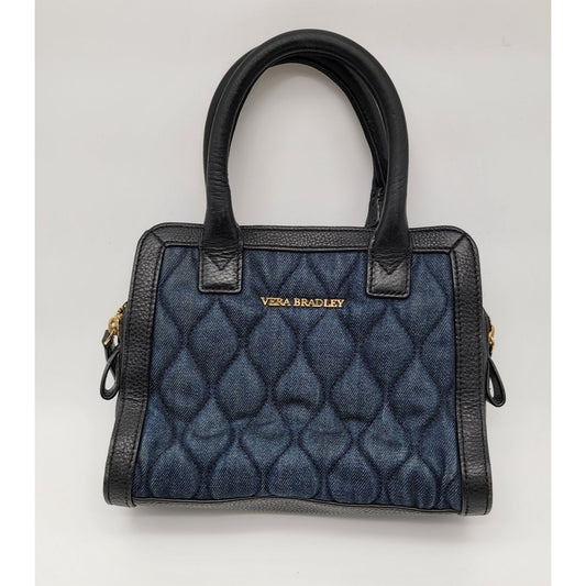 Vera Bradley Natalie Satchel Blue Denim Quilted Bag